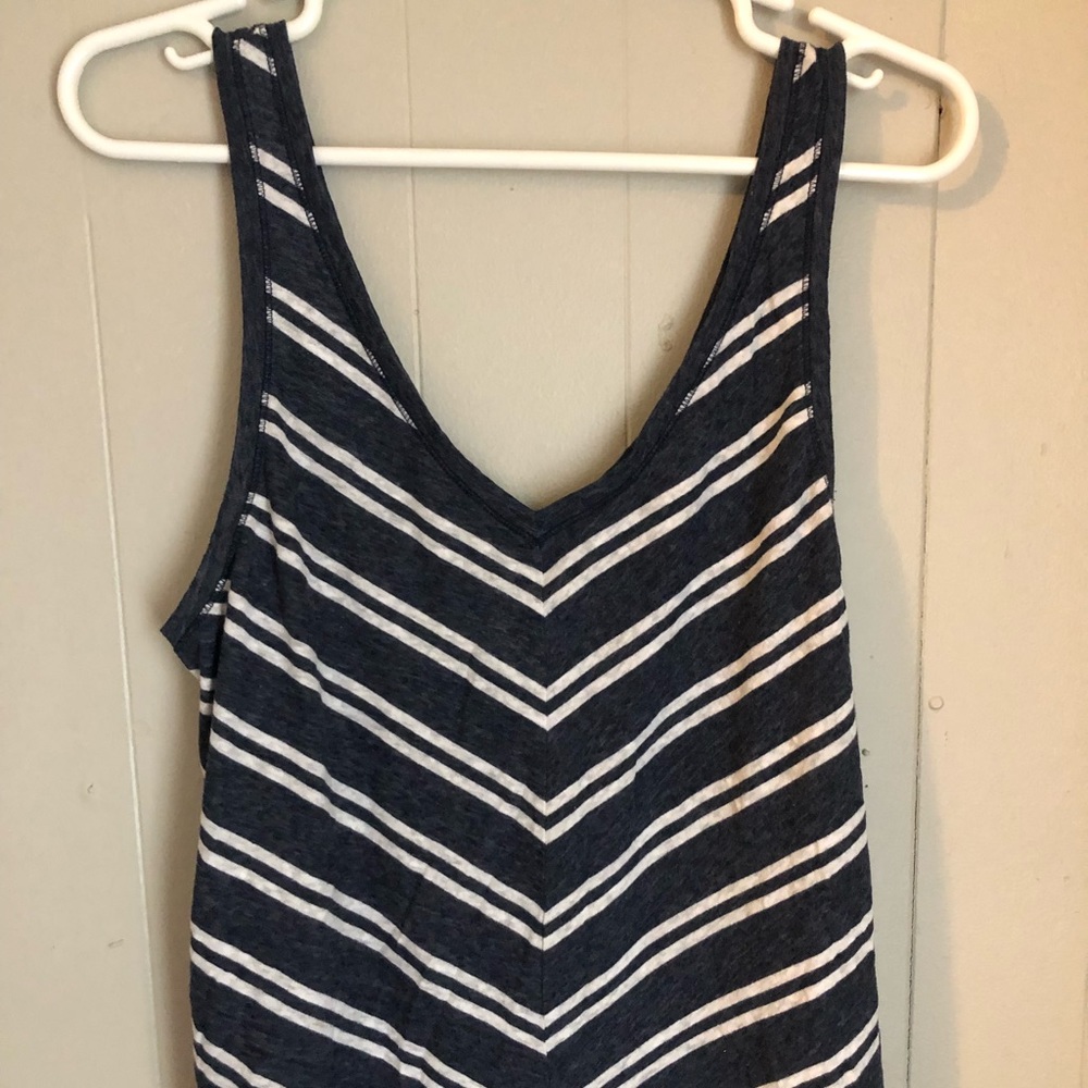 Navy & white striped tank
